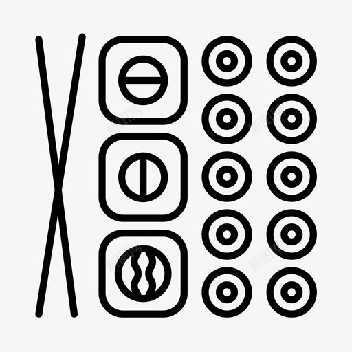 寿司亚洲人筷子图标svg_新图网 https://ixintu.com 亚洲人 吃 寿司 寿司卷 筷子 食物