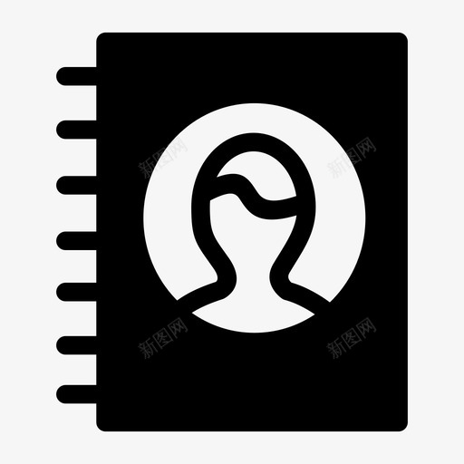 笔记本通讯录日记图标svg_新图网 https://ixintu.com 文具 日记 笔记本 记事本 通讯录