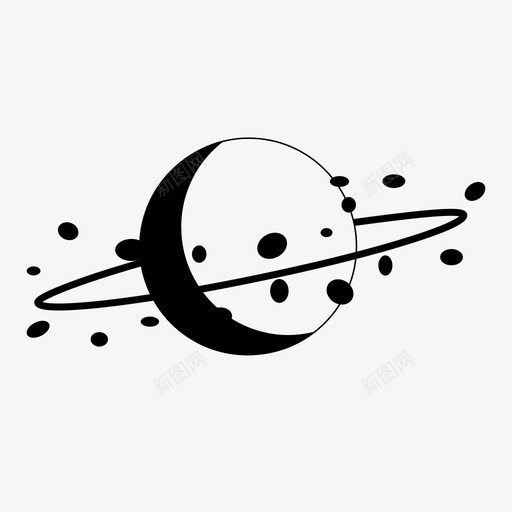 土星小行星带行星图标svg_新图网 https://ixintu.com 土星 太阳系 小行星带 行星
