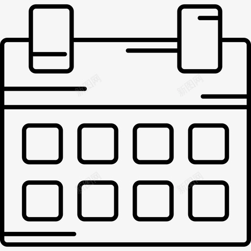 日历事件营销和搜索引擎优化超薄图标svg_新图网 https://ixintu.com 日历事件 营销和搜索引擎优化 超薄