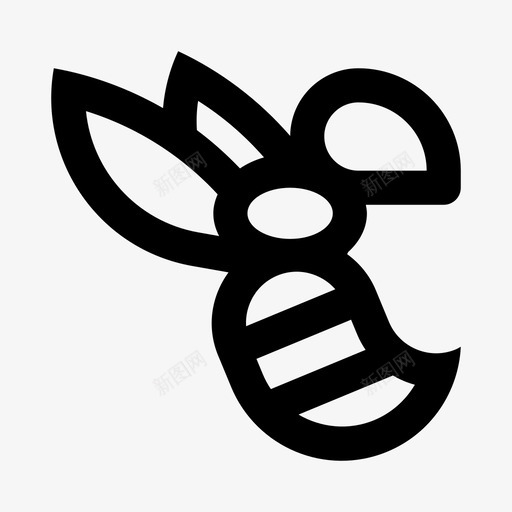 蜜蜂大黄蜂昆虫图标svg_新图网 https://ixintu.com 动物 大黄蜂 昆虫 线 蜜蜂 黄蜂
