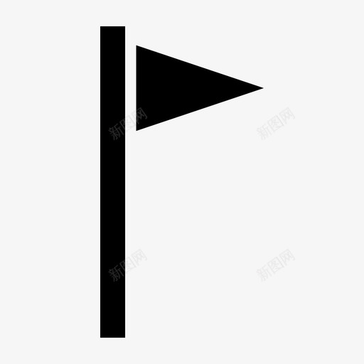 旗帜目标点图标svg_新图网 https://ixintu.com 信号旗 旗帜 点 目标