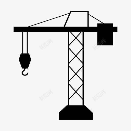 塔式起重机活动建筑图标svg_新图网 https://ixintu.com 商业 塔式起重机 工业 建筑 活动