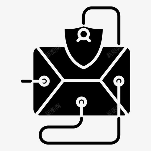 电子邮件病毒威胁数据保护图标svg_新图网 https://ixintu.com 保护 安全 安全填充 数据 电子邮件病毒威胁