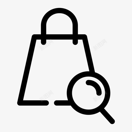 包搜索市场购物图标svg_新图网 https://ixintu.com 包搜索 商店 市场 电子商务差距媒体 购物