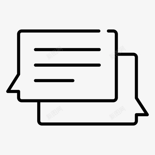 聊天对话论坛图标svg_新图网 https://ixintu.com 对话 消息 网络界面 聊天 论坛 谈话