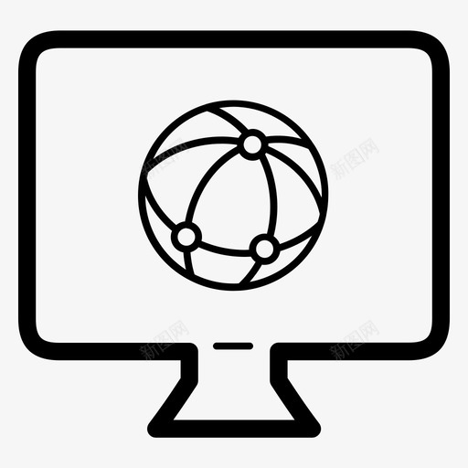 在线营销计算机监控图标svg_新图网 https://ixintu.com 全球范围 在线展示 在线营销 概述商业图标集 监控 计算机