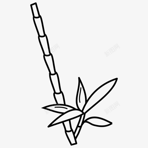 竹竿竹林竹叶图标