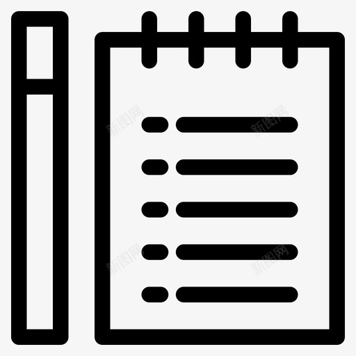 待办事项备忘记事本图标svg_新图网 https://ixintu.com 备忘 待办事项 笔 记事本