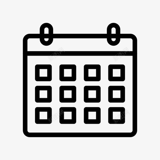 日历庆祝日期图标svg_新图网 https://ixintu.com 事件 庆祝 新年线图标 日历 日期 日程表