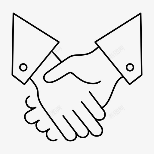 握手交易问候图标svg_新图网 https://ixintu.com 交易 介绍 握手 问候