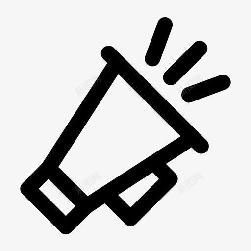 广播播音员扩音器图标svg_新图网 https://ixintu.com 呼喊 广告 广播 扩音器 播音员