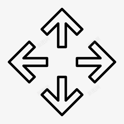 扩大分散爆炸图标svg_新图网 https://ixintu.com 分散 扩大 爆炸 移动
