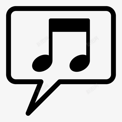 唱歌旋律音乐图标svg_新图网 https://ixintu.com 口哨 唱歌 旋律 歌曲 泡泡 音乐