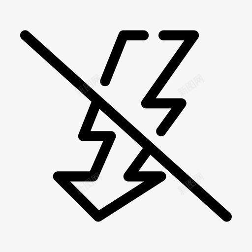 闪光灯关闭相机电图标svg_新图网 https://ixintu.com 摄影2间隙介质 电 相机 闪光灯关闭 闪电