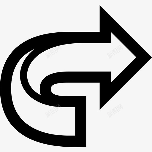 向前加载下一步图标svg_新图网 https://ixintu.com 下一步 加载 向前 粗轮廓 重做 重复