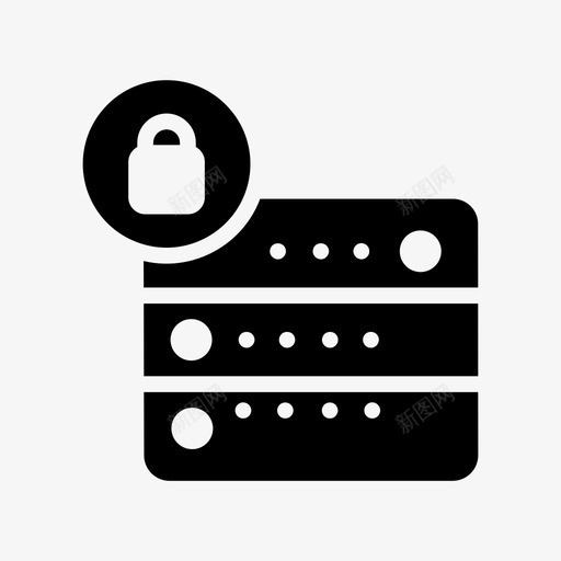 保护锁定网络图标svg_新图网 https://ixintu.com 保护 安全 服务器 网络 网络共享图示符图标 锁定