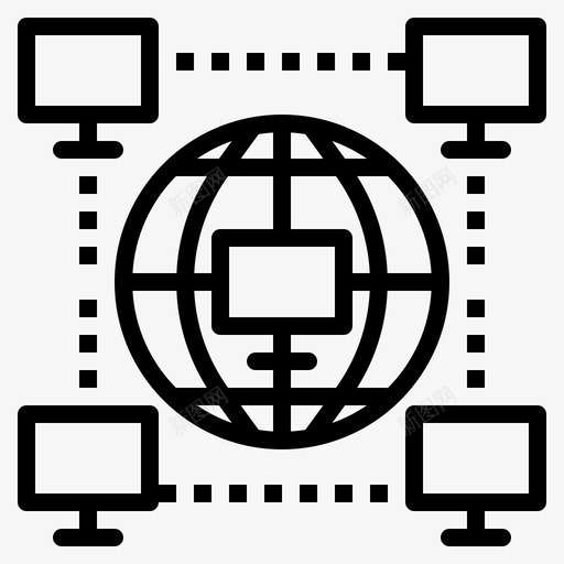 视频会议讨论小组图标svg_新图网 https://ixintu.com 会议 商业创意 在线 小组 视频会议 讨论