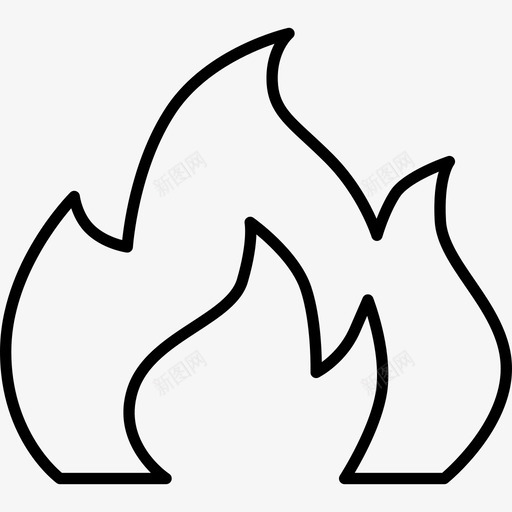 大火火焰自然生态图标svg_新图网 https://ixintu.com 大火火焰 生态 自然