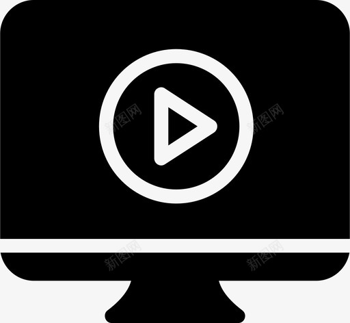 视频教程计算机电子学习图标svg_新图网 https://ixintu.com 电子学习 网络研讨会 视频教程 计算机 课程