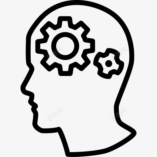 创意适应齿轮图标svg_新图网 https://ixintu.com 主动 创意 思考 社交第2部分 适应 齿轮