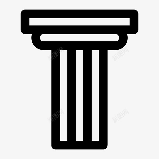 立柱古建筑希腊语图标svg_新图网 https://ixintu.com 古建筑 希腊语 立柱