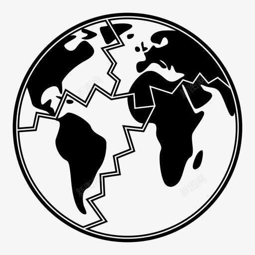 破碎的地球世界末日大灾难图标svg_新图网 https://ixintu.com 世界末日 地球收集 大灾难 破碎的地球 粉碎