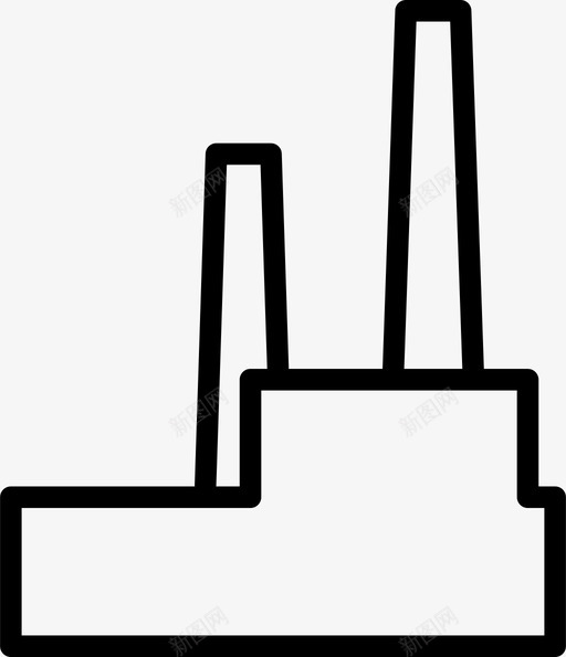 生产建筑工厂图标svg_新图网 https://ixintu.com 工厂 建筑 生产 管理图标