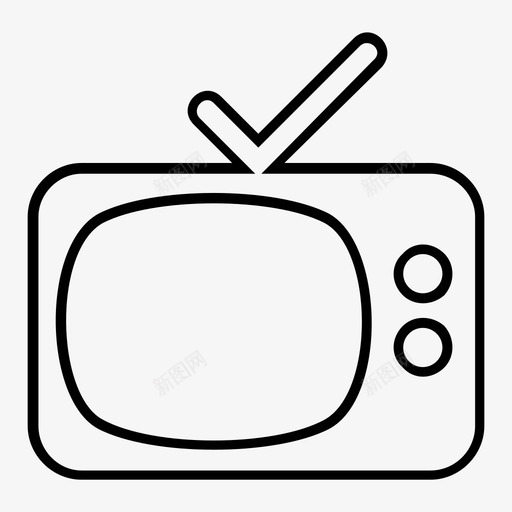 电视电子产品复古电视图标svg_新图网 https://ixintu.com 复古电视 电子产品 电视 电视机