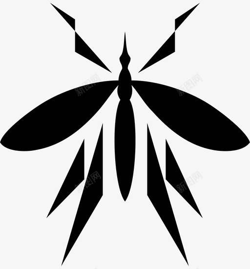 蚊子动物虫子图标svg_新图网 https://ixintu.com 动物 昆虫 疟疾 虫子 蚊子