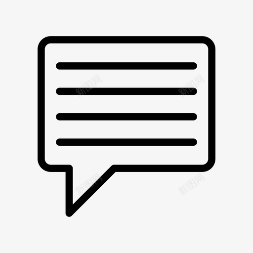 文本气泡聊天图标svg_新图网 https://ixintu.com 信息 文本 气泡 聊天 聊天信息行图标