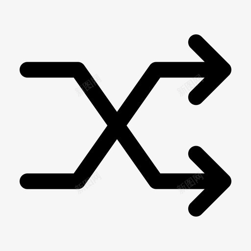 随机播放箭头方向图标svg_新图网 https://ixintu.com 导航 方向 用户界面 箭头 随机播放