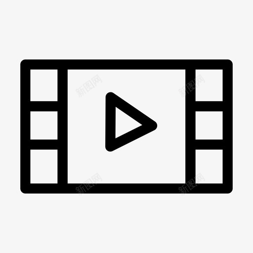 胶片胶片带三角形图标svg_新图网 https://ixintu.com 三角形 胶片 胶片带