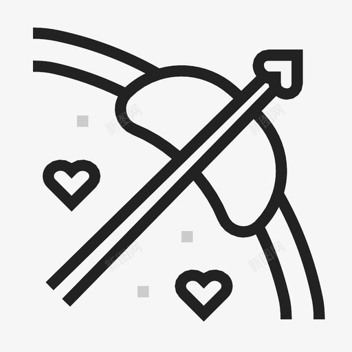 弓箭爱图标svg_新图网 https://ixintu.com 弓 爱 箭