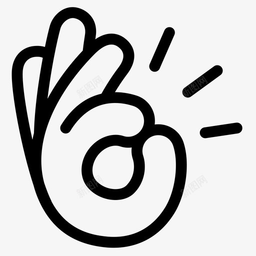 好的确认正确图标svg_新图网 https://ixintu.com 好的 很好 手 正确 确认
