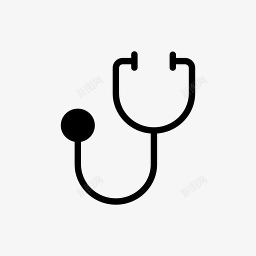 听诊器诊断医生图标svg_新图网 https://ixintu.com 医学 医学字形图标 医生 医疗保健 听诊器 诊断