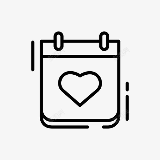 爱情日历二月心图标svg_新图网 https://ixintu.com 二月 婚礼庆典线图标集 心 情人节 浪漫 爱情日历