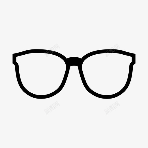 眼镜镜片外表图标svg_新图网 https://ixintu.com 外表 眼镜 视力 镜片