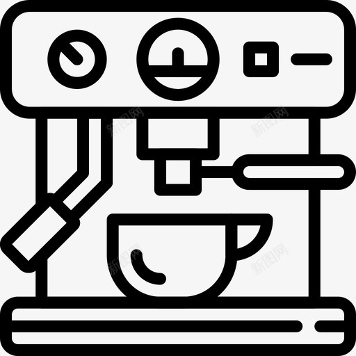 意式浓缩咖啡机浓缩咖啡机烹饪图标svg_新图网 https://ixintu.com prettycons食品卷1概述 厨房 意式浓缩咖啡机 浓缩咖啡机 烹饪 食物 餐食 饮食