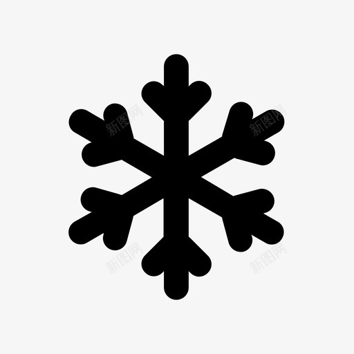 雪花下雪天气图标svg_新图网 https://ixintu.com 下雪 天气 雪花