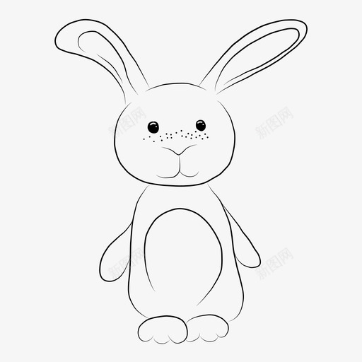 兔子可爱装饰性图标svg_新图网 https://ixintu.com 兔子 可爱 可爱的小兔子 复活节 春天 装饰性