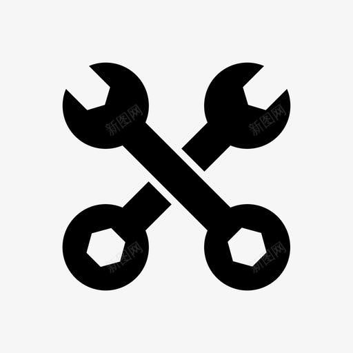 扳手劳工雕文图标svg_新图网 https://ixintu.com 劳工雕文 扳手