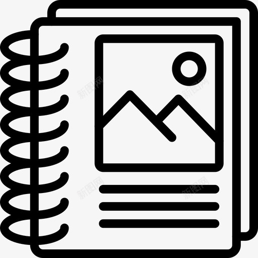 线装订书籍印刷图标svg_新图网 https://ixintu.com 书籍 印刷 印刷轮廓 线装订 装订册子
