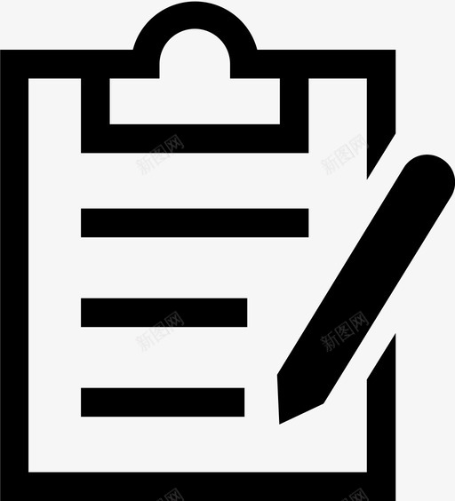 书写笔记剪贴板列表图标svg_新图网 https://ixintu.com 书写笔记 便笺簿 列表 剪贴板 纸张