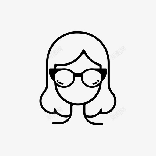 戴墨镜的女孩表情符号脸图标svg_新图网 https://ixintu.com 夏日阳光 戴墨镜的女孩 脸 表情符号