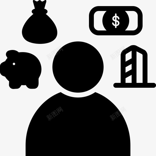 个人财务预算投资图标svg_新图网 https://ixintu.com 个人财务 投资 计划 预算