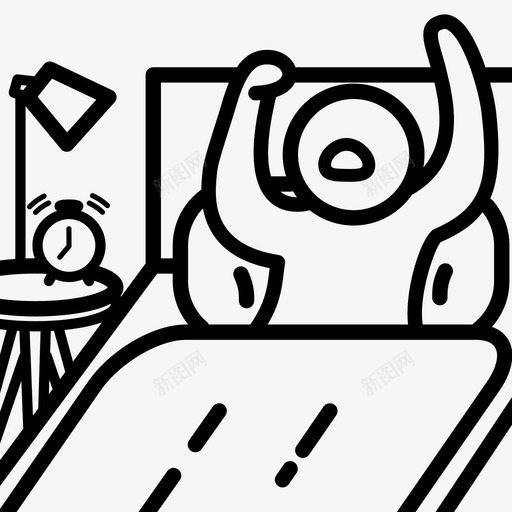 起床睡觉早晨图标svg_新图网 https://ixintu.com 思考 早晨 睡觉 行动 说话 起床