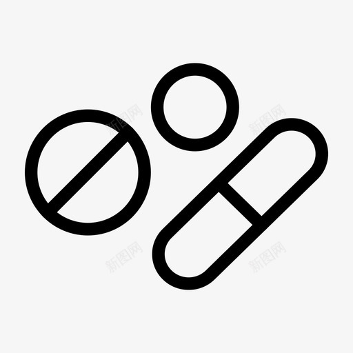 药品药片医疗线图标svg_新图网 https://ixintu.com 医疗线图标 药品 药片