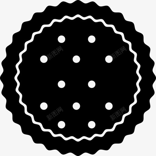 圆饼干点心茶点时间图标svg_新图网 https://ixintu.com 圆饼干 点心 茶咖啡点心 茶点时间