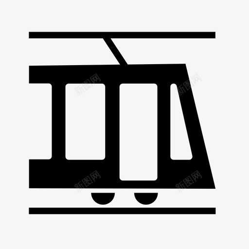 有轨电车缆车公共交通图标svg_新图网 https://ixintu.com 交通 公共交通 指路 有轨电车 缆车